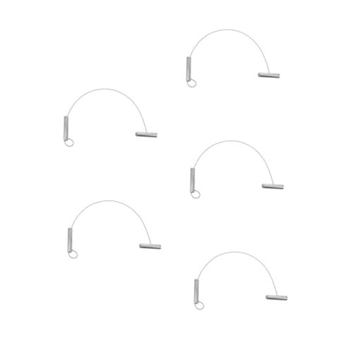 MILISTEN 5 Piezas carpeta de cerdo herramienta para cerdos utillaje para cerdos herramienta para manejo animal postes para atrapar perros titulares de trampas metal galvanizado Silver