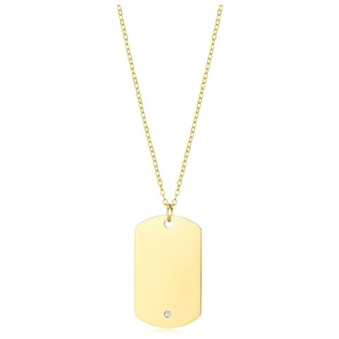 Philip Jones Men's Gold Plated Dog Tag Necklace Cover
