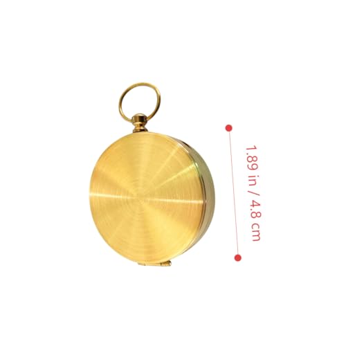 Brújula de bolsillo vintage de latón para camping miniatura 2