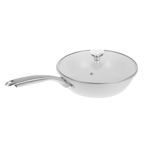 Wok plano antiadherente tradicional para cocina individual