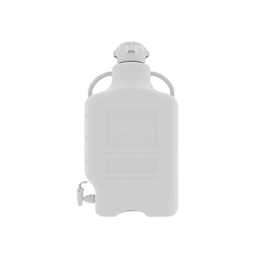 Foxx Life Sciences 1198J77EA EZgrip HDPE Space Saving Carboy with Leakproof Spigot, 83mm VersaCap, 20L Capacity