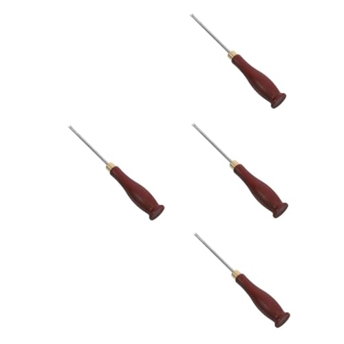 NUOBESTY 4 Piezas herramientas de tampón herramienta de enraizamiento de pelo de muñeca punzón para rascar raspador de gabinete suministros para hacer muñecas herramienta de bruñido Sándalo