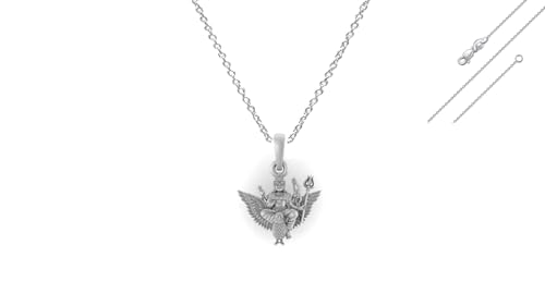 Pendentif en argent pur Shani Dev cadeau spirituel avec chaîne d'ancre et gemme