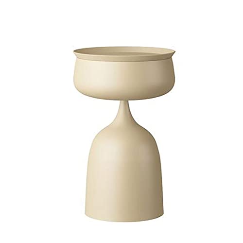 Mesa auxiliar Mesita de noche redonda con tapa extraíble y cesta de almacenamiento oculta, mesita de noche, mesa auxiliar, mesa de centro moderna, mesas auxiliares pequeñas for sala de estar, dormitor