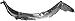 Evan Fischer Fender Liner Front, Driver Side Compatible with 2002-2006 Nissan Altima Plastic Material - NI1250113