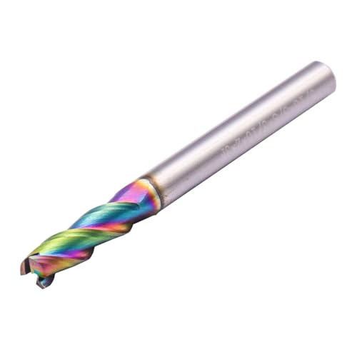 Image of 5Pcs 3 /16 inch 3 Flute Solid Carbide Square End Mills for Aluminum, DLC Coated | 37 Helix, 3 /16 inch Cutting Dia, 3 /16 inch Shank Dia, 5 /8 inch Length of Cut, 2 inch Overall Length for Milling Aluminum and Copper