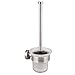Produktbild Dailyart Klobürste, Toilettenbürste WC Bürstenhalter WC Garnitur WC Bürste Ohne Bohren Klobürstenhalter mit Halter zum Wandmontage, Inkl. Ersatzbürste, Edelstahl + Glas