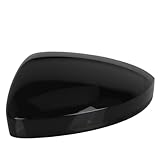 Door Wing Mirror Cover Cap Left Right Side Mirror Cover Wing Cap Housing,Compatible With VW Tiguan MK2 2017 2018 2019 2020 2021 2022 2023(Left Glossy Black)