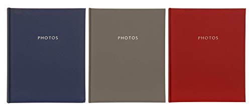 Innova Editions Encuadernado, cartón, Rojo/Azul/Gris, Bookbound Photo Album Contains 25 10x13 Sheets (50 Pages)