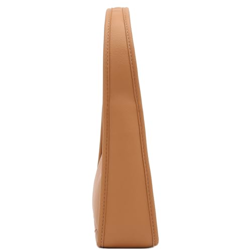 Image of Small Minimalist Shoulder Bag for Women, Faux Leather Underarm Purse, Chic Top Handle Handbag for Everyday