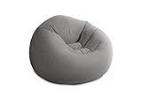 Livello d'età: Adulto Intex Poltrona Gonfiabile Senza Fagioli - Pouf - 1.14m x 1.14m x 71cm, Grigio (il coperchio della scatola può variare)