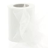 3" Premium Tulle Fabric Roll For Crafts, Wedding, Party Decorations, Gifts - White 25 Yard Spool