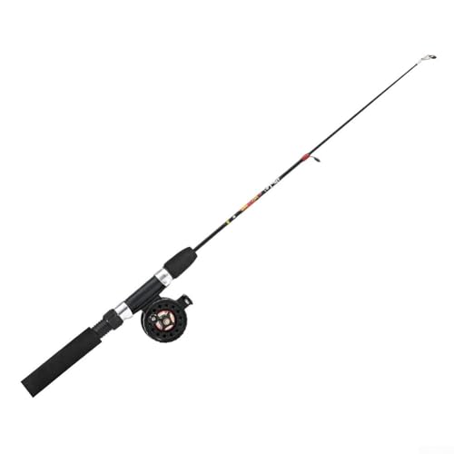 Honseadek 1 juego de caña de pescar con carrete de pesca corto, portátil, mini hielo para invierno al aire libre (A62TC-50R)