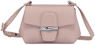 Longchamp 'Small Roseau Leather Crossbody Bag, Pink
