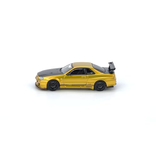 Inno Models Skyline GT-R (R34) Top Secret RHD Gold Metallic 1/64 miniatura 3
