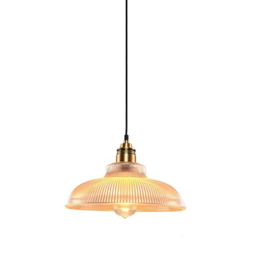 Luminaire suspendu style nordique ambré pour table de salle à manger