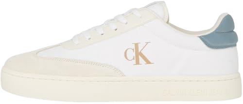 Calvin Klein Baskets Cupsole Homme Classic Mix Basses, Multicolore (Bright White/Creamy White/Lead), 41 Calvin Klein Baskets Cupsole Homme Classic Mix Basses, Multicolore (Bright White/Creamy White/Lead), 41