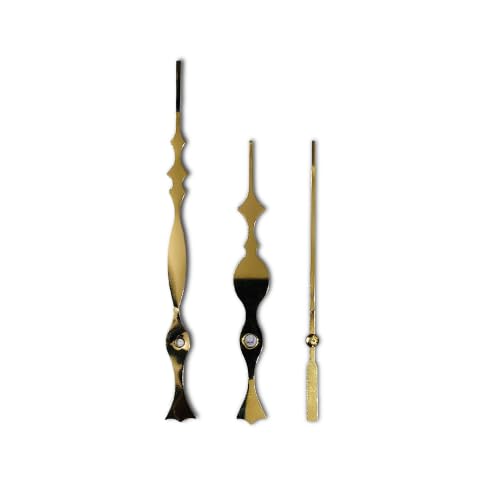 Image of Glossy Gold Metal Clock Hands Replacement Set - Modern Metallic Golden Needles for DIY Wall Clock Making, Resin Art & Crafts (Set of 1) (Citizen Gold)