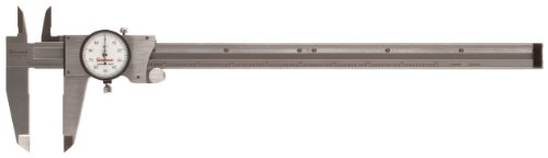 Starrett B120A-6 Dial Caliper, Stainless Steel, Black Face, 0-6" Range, +/-0.001" Accuracy, 0.001"