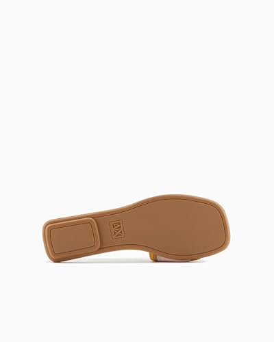 Image of Armani Exchange Women's Padded Slide on Sandal With Printed Corporate Logo on Top