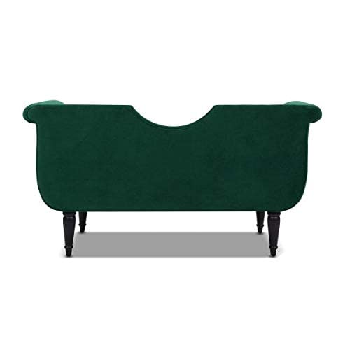 Image of Luxury Velvet 2 Seater Chaise Lounge Sofa - Tufted Chesterfield Modern Couch with Button Tufted Back Elegant Lounge Couch for Living Room, Bedroom, Office