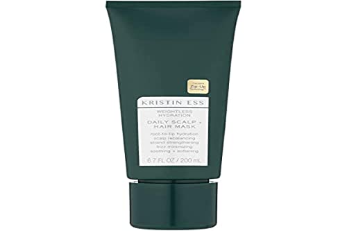 Kristin Ess Hair Weightless Hydration Daily Scalp + Hair Mask - Soothes Scalp, Hydrates Hair, Rebalancing Treatment, Frizz Minimizing, Vegan, Color & Keratin Safe, 6.7 fl oz
