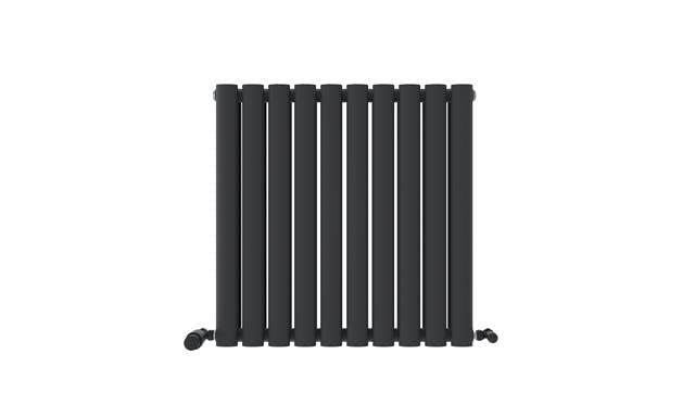 iBathUK Strata Horizontal Column Radiator, Double Panel Radiators, 600x600mm Slim Radiator, Wall Mounted for Bathroom,Kitchen,Living Room - White