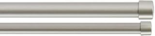 Amazon Basics Double Curtain Rod - 36 - 72", Nickel