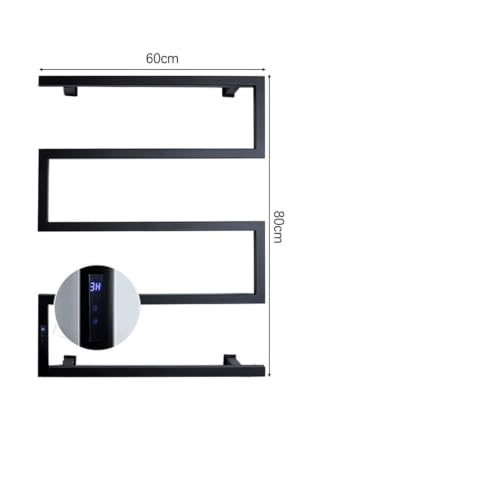 Toallero eléctrico inteligente con cable oculto cromado de 220V para baño 7