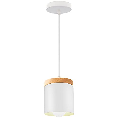 JFNHUTL Lampes de Plafond suspendues Grands Abat-Jours-Petite Suspension en métal Plafonnier à Tambour Nordique Salon Salle à Manger Lustre en Fil de Fer...