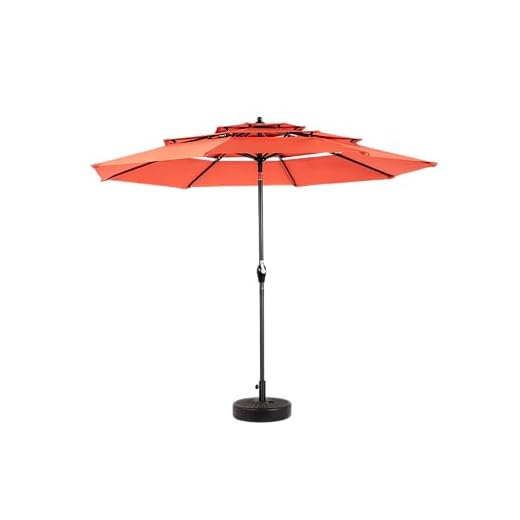 10ft Adjustable Patio Umbrella for Outdoor Spaces