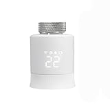 NiuLumea Heizkörperthermostat, Programmierbares Heiztemperaturregelventil mit App und Sprachsteuerung, Mehrere Heizkörperarten, Weiß