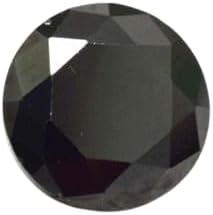 4 Ct Natural Round Cut Black Diamond Loose Gemstone for Jewellery Making - 8 × 8 × 5 MM