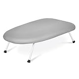 VECELO アイロン台 折りたたみ コンパクト 軽量1.3kg 幅61×奥行36×高さ18cm 標準サイズ カーブ形状 省スペース収納 グレー