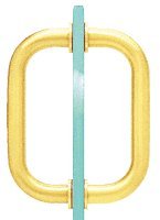 CRL Satin Chrome Shower Door Pull Handles – 6” Tubular Back-to-Back, Fits 1/4” To 1/2” Glass
