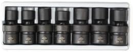 Sunex 2655 7 Piece 1/2-Inch Drive Universal Standard Metric Impact Socket Set