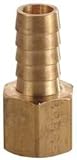 Industrial Grade 6AFL0 Hose Barb, 1/4 In, 1/8 FNPT, Brass