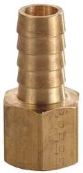 Industrial Grade 6AFL0 Hose Barb, 1/4 In, 1/8 FNPT, Brass