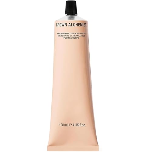 Image of Grown Alchemist Rich Restorative Body Cream 120ml - Rosa Damascena and Sweet Orange, Bioactive Natural Body Skin Care, Deeply Hydrating Moisturiser, Sooth Dry Skin, Firming, Tightening Lotion