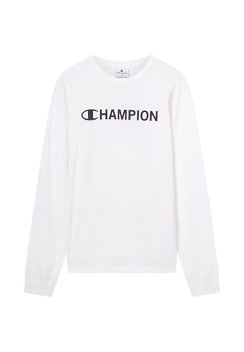 Champion Legacy Men, Graphic Long Sleeve T-Shirt, M, White