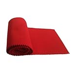 QUXVUIS Hochabsorbierende Klaviertastaturabdeckung mit staubabweisendem Stoff für akustische und digitale Klaviere, Rot, 124 x 14.5 cm