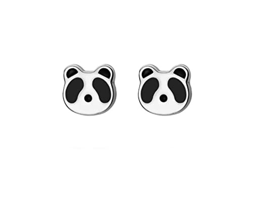 Baobei Silber Ohrringe, Sterling Silber Ohrstecker, kleine Panda Ohrringe, kleine süße Mädchen Ohrringe, Kinderohrringe, Ohrstecker, Ohrstecker, Knorpelohrringe, minimalistische Ohrringe Cover