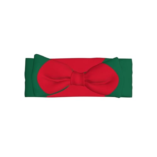 Flag of Bangladesh Baby Headbands Soft Nylon Hairbands with Stretchy Bows Girls Hair Accessories for Newborn Infant Toddler Kids