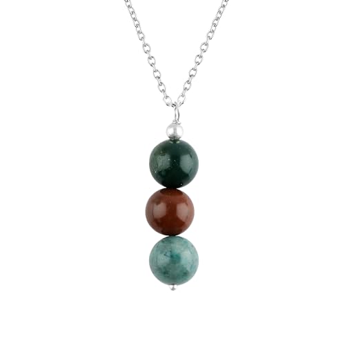 TGH Natural Bloodstone Beads Y Necklace,...