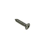 Sheet Metal Screws #12 x 1 in Stainless Oval Head Phillips Drive 25 Pack
