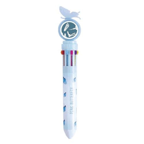 Stylo à bille multicolore squelette humain bleu cadeau original