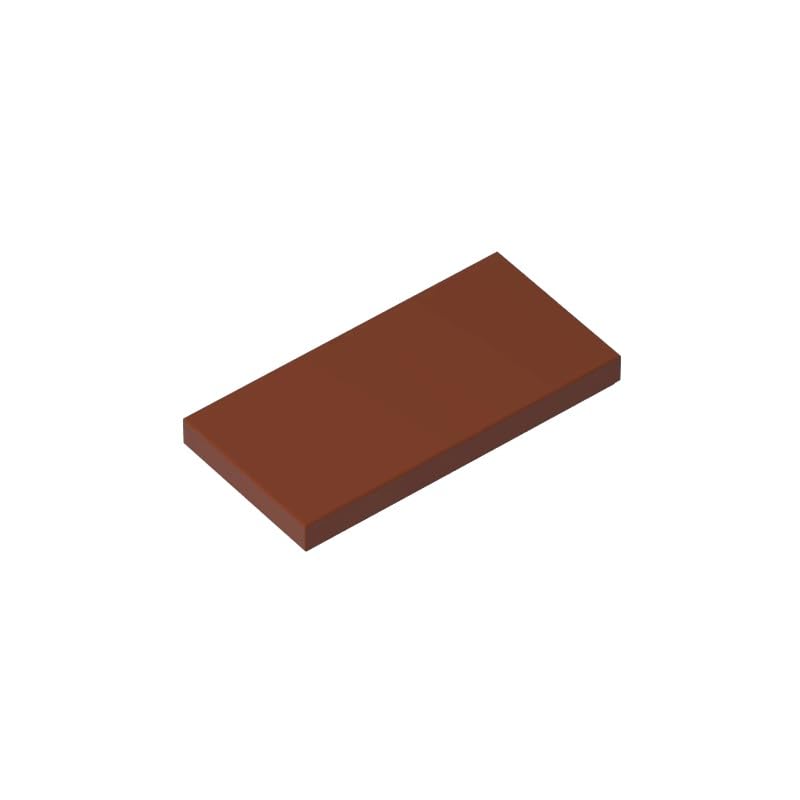 XYEIUGO Gobricks 87079 Foundation Plate Tile 2x4 with Groove 50 Pieces GDS-614 Building Blocks Color:Reddish Brown