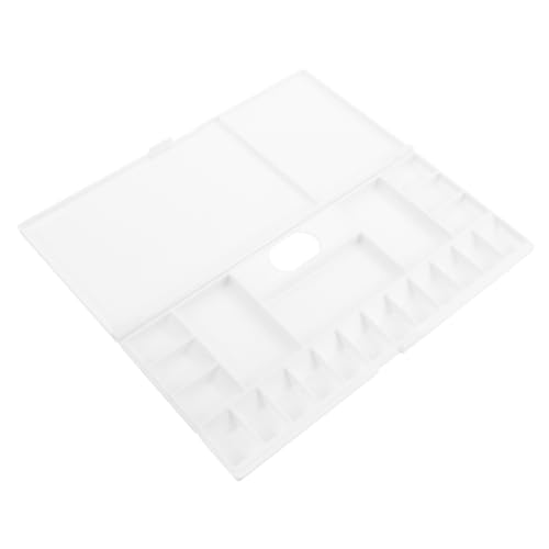 IWOWHERO Color Box Watercolor Palette Empty Folding Paint Tray Paint Mixing Palette Paint Color Mixing Tray Paint Pallet with Lid Pigment Holder Makeup Palette Clamshell with Cover Plastic