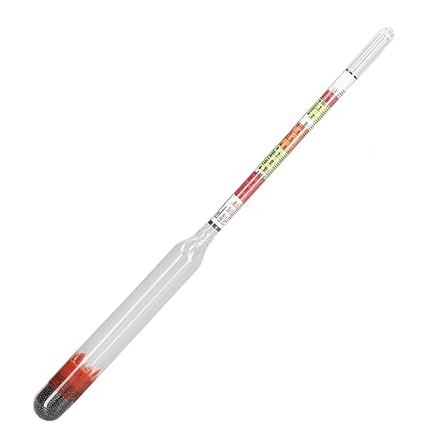 Hydrometer-Messgerät, Drei Skala, Hydrometer, Brau- und Ausrüstungskonzentration für Alkohol-Set, Glastester, Hydrometer
