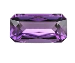 Améthyste naturelle de 3,75 carats taille écuyer certifiée pour création de bijoux